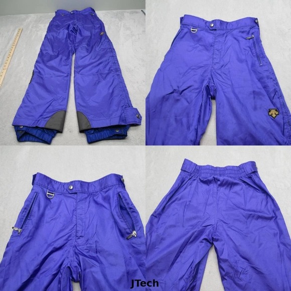 Descente Ski Pants Mens 32x31 Blue‎ Waterproof Insulated Full Side Zip Vintage - Picture 1 of 16
